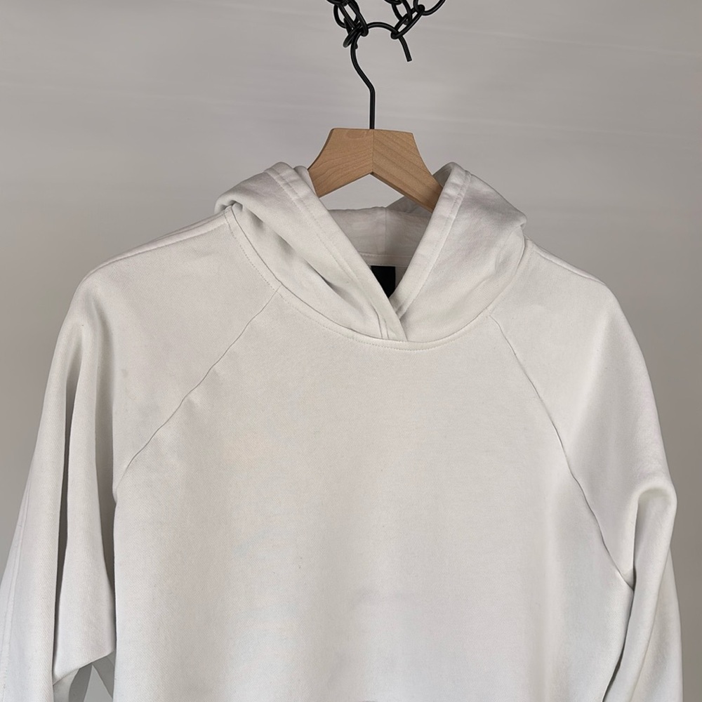 ♻️ Adidas All SZN Fleece Boyfriend Loose- Fit Hoodie - White - Women's - Small